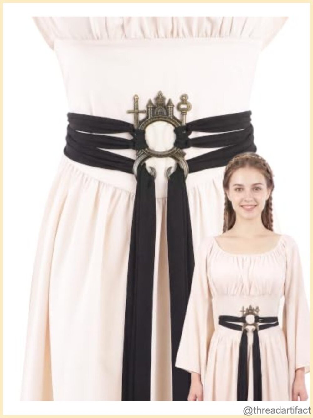 Medieval Renaissance Viking Braided Rope Belt for Cosplay